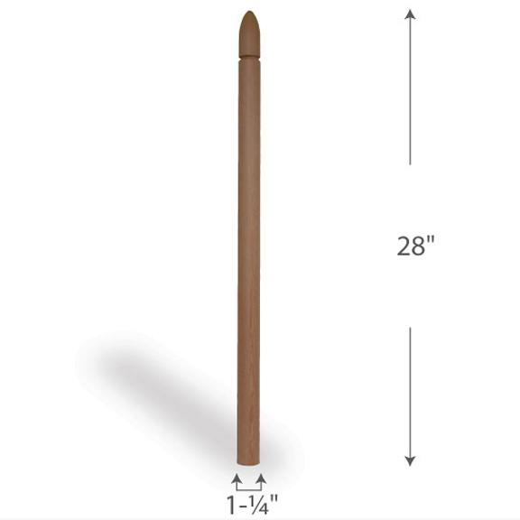 Round Bullet Nose Baluster — 2x2
